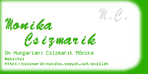 monika csizmarik business card