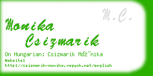 monika csizmarik business card